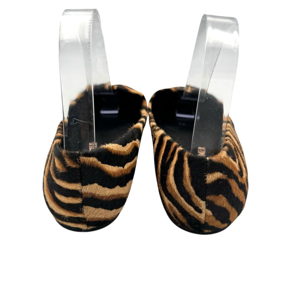 Gibson Latimer Ellie Tan & Black Tiger Print Calf Hair Pointed Toe Ballet Flats - Picture 7 of 12